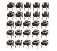 Componenti pulsante 6 x 6 mm, 100 pezzi, 4,5 mm | Supporto PCB con foro passante, tappo in acciaio inox, alloggiamento in ABS per lavori di riparazione della scheda