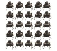 Componenti pulsante 6 x 6 mm, 100 pezzi, 5,5 mm | Supporto PCB con foro passante, tappo in acciaio inox, alloggiamento in ABS per lavori di riparazione della scheda
