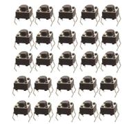 Componenti pulsante 6 x 6 mm, 100 pezzi, 5 mm | Supporto PCB con foro passante, tappo in acciaio inox, alloggiamento in ABS per lavori di riparazione della scheda