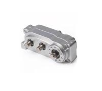 Componenti Rc Compatibile Con Axial Per SCX10 1/10 RC Crawler Telaio Trasmissione Ingranaggi Epicicloidali Prefissata Scatola Trasferimento Metallo Albero Retromarcia(Silver)