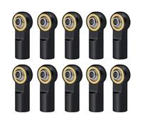 Componenti Rc Compatibile Con AXIAL Per SCX10 D90 D110 Per Tamiya CC01 Per Racing 1/10 10 Pezzi Di Tiranti A Snodo In Metallo M3 Per Auto Da Pista RC(Black)