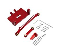 Componenti Rc Per Axial Per SCX24 Adatto Emax ES08MA II E Servo RC Track Car Collegamento Sterzo In Metallo Supporto Parti Di Aggiornamento Auto(Red 1set)