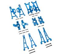Componenti Ricambi Rc Per Hyper Go Per Mjx 14210-09 H14BM 1/14 Coppa Sterzo In Metallo Bracci Sospensione Anteriori Posteriori Superiori Inferiori Mozzi Parti Per Auto RC(Blue)