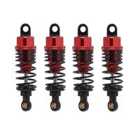 Componenti Ricambi Rc Per Tamiya Per TT01 Per TT02 TA05 TL01 TA03 MF01X M05 M06 1/10 4 Pezzi Ammortizzatore In Metallo RC Auto Parti Di Aggiornamento Accessori(Red)