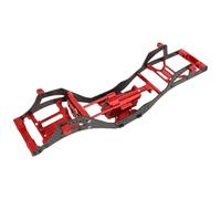 Componenti Telaio Rc Per Axial Per SCX10 Pro 1/10 In Metallo E Fibra Di Carbonio Per Telaio RC Crawler Car Upgrade Parte Telaio Modifica Accessori(Red)