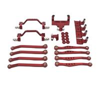 Componenti Telaio Rc Per WPL C54 C54-1 C64-1 C74 C74-1 1/16 Auto telecomandata Asta di aggiornamento in metallo Telaio sospensione Sterzo per set di seduta Parti(Red)