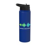 Comporre Drop Repeat EDM Musicista Compositore Musicale Stainless Steel Insulated Water Bottle