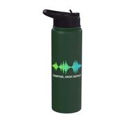 Comporre Drop Repeat EDM Musicista Compositore Musicale Stainless Steel Insulated Water Bottle