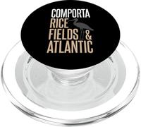 Comporta Portogallo campi di riso e silhouette di cicogna atlantica PopSockets PopGrip per MagSafe