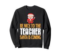 Comportati Bene Prof Babbo Natale osserva Scherzo Felpa
