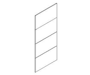 Composad | Anta Scorrevole Compatibile con Armadi della Linea Blocco Modello AR3430, AR3431, AR3432, AR3433, (LxAxP) 101,2x232x1,6 cm, Grgio Laccato, Made in Italy