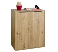 Composad | Armadio Basso Multiuso della Linea ESPRESSO, con 2 Ante e 1 Ripiano, Comò, Armadietto Ufficio, Archivio, (LxAxP) 72x86,9x35,3 cm, Colore Rovere Oak Mielato, Made in Italy