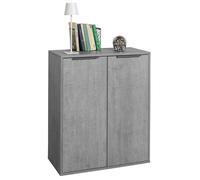 Composad | Armadio Basso Multiuso della Linea ESPRESSO, con 2 Ante e 1 Ripiano, Comò, Armadietto Ufficio, Archivio, (LxAxP) 72x86,9x35,3 cm, Colore Grigio Cemento, Made in Italy