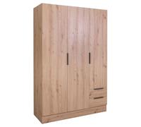 Composad | Armadio della Linea ESPRESSO con 3 Ante e 2 Cassetti, Armadio Contenitore, Salvaspazio, Camera da letto, Lavanderia, (LxAxP) 119,3x184,4x46,3 cm, Colore Rovere Oak Mielato, Made in Italy