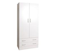 Composad - Kit armadio 2 ante e 2 cassetti - 82x46x184,3 cm - Bianco