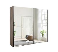 Composad | Armadio della Linea INFINITO con 2 Ante a Specchio Scorrevoli, Armadio Moderno, Elegante, Camera da Letto, (LxAxP) 250x223x67 cm, Colore Noce Brera, Made in Italy