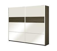 Composad | Armadio della Linea MOMENTI, Armadio a 2 Ante Scorrevoli, Camera da Letto, Dimensioni (LxAxP) 240x220x63 cm, Colore Rovere Sonoma e Bianco Laccato, Made in Italy