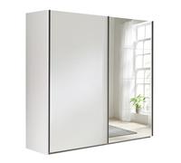 Composad | Armadio della Linea SYSTEMA, Armadio a 2 Ante Scorrevoli, Armadio Ante a Specchio, Dimensioni (LxAxP) 250x223x67 cm, Colore Bianco Top Matt, Made in Italy