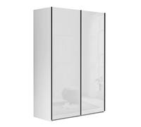 Composad | Armadio della Linea SYSTEMA, Armadio a 2 Ante Scorrevoli, Camera da Letto, Dimensioni (LxAxP) 200x223x67 cm, Colore Bianco Top Matt e Bianco Laccato, Made in Italy