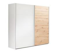 Composad | Armadio della Linea SYSTEMA, Armadio a 2 Ante Scorrevoli, Camera da Letto, Dimensioni (LxAxP) 250x223x67 cm, Colore Rovere Oak Miele e Bianco Top Matt, Made in Italy