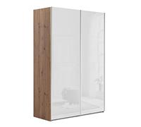 Composad | Armadio della Linea SYSTEMA, Armadio a 2 Ante Scorrevoli, Camera da Letto, (LxAxP) 150x223x67 cm, Colore Rovere oak Mielato e Bianco Laccato, Made in Italy