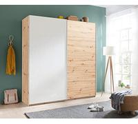 Composad | Armadio della Linea SYSTEMA, Armadio a 2 Ante Scorrevoli, Camera da Letto, (LxAxP) 200x223x67 cm, Colore Rovere Oak Mielato e Bianco Top Matt, Made in Italy