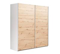 Composad | Armadio della Linea SYSTEMA, Armadio a 2 Ante Scorrevoli, Camera da Letto, (LxAxP) 200x223x67 cm, Colore Bianco e Rovere Oak Mielato, Made in Italy