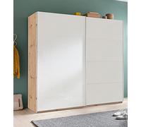 Composad | Armadio della Linea SYSTEMA, Armadio a 2 Ante Scorrevoli, Camera da Letto, (LxAxP) 250x223x67 cm, Colore Rovere Oak Mielato e Bianco Top Matt, Made in Italy