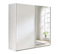 Composad | Armadio della Linea SYSTEMA, Armadio a 2 Ante Scorrevoli con Ante a Specchio, Camera da letto, (LxAxP) 250x223x67 cm, Colore Bianco Laccato, Made in Italy