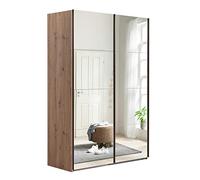 Composad | Armadio della Linea SYSTEMA, Armadio a 2 Ante Scorrevoli con Ante a Specchio, Camera da letto, (LxAxP) 150x223x67 cm, Colore Rovere Oak Mielato, Made in Italy