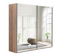 Composad | Armadio della Linea SYSTEMA, Armadio a 2 Ante Scorrevoli con Ante a Specchio, Camera da letto, (LxAxP) 250x223x67 cm, Colore Rovere Oak Mielato, Made in Italy