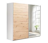 Composad | Armadio della Linea SYSTEMA, Armadio a 2 Ante Scorrevoli con Ante a Specchio, Camera da letto, (LxAxP) 250x223x67 cm, Colore Bianco e Rovere Oak Mielato, Made in Italy