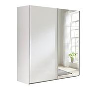 Composad | Armadio della Linea SYSTEMA, Armadio a 2 Ante Scorrevoli con Ante a Specchio, Camera da letto, (LxAxP) 200x223x67 cm, Colore Bianco Laccato, Made in Italy