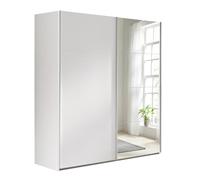 Composad | Armadio della Linea SYSTEMA, Armadio a 2 Ante Scorrevoli con Ante a Specchio, Camera da letto, Dimensioni (LxAxP) 200x223x67 cm, Colore Bianco Top Matt, Made in Italy