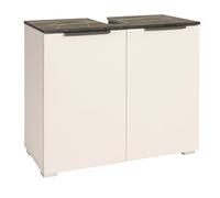 Composad | Base Lavabo della Linea PROMESSA con 2 Ante, Sottolavabo, Base Lavandino Bagno Moderno, (LxAxP): 70x58,1x35 cm, Grigio Cashmere Topmatt e Marmo Blunt, Made In Italy