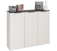 Composad | Base Multiuso della Linea BRINA con 3 Ante, Mobile per Soggiorno Ingresso o Lavanderia, Mobile Contenitore, (LxAxP): 120x100,5x35,1 cm, Grigio Cashmere Topmatt e Marmo Blunt