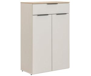 Composad | Base Multiuso della Linea PRONTOcon 1 Cassetto e 2 Ante, Mobile Contenitore per Ufficio e Home Office (LxAxP): 68,9x105,3x35,5 cm, Grigio Cashmere Topmatt e Rovere Mielato