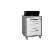 Composad | Cassettiera della Linea 48,60x63,10x45,20 cm Cemento E Bianco Laccato