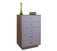 Composad | Cassettiera della Linea AUDACE con 5 Cassetti, Cassettiera Camera da letto, (LxAxP) 70,30x108,70x44,40 cm, Colore Noce Brera e Haitabu, Made in Italy