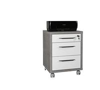 Cassettiere ufficio 3 cassetti e ruote Cemento bianco luci CT4811 L48.60h63p45