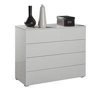 Composad | Cassettiera della Linea PRIVILEGIO con 4 Cassetti, Cassettiera Bianca Camera Da Letto, (LxAxP) 108x85x44 cm, Colore Bianco Laccato, Made in Italy