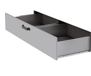 Composad | Cassettone per Letto della Linea LAFABRICA LT2102 e LT2103 Cassetto Contenitore, Cassettone, (LxAxP) 191x34,8x56,5 cm, Colore Grigio Laccato, Made in Italy