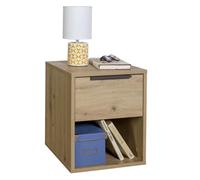 Composad | Comodino della Linea ESPRESSO con 1 Cassetto e 1 Vano, Cassettiera Ufficio Versatile, Mobiletto Contenitore, Salva spazio, (LxAxP): 38x44x35.4 cm, Rovere Oak Mielato, Made In Italy