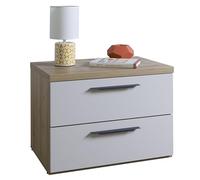 Composad | Comodino della Linea SPOSAMI con 2 Cassetti per Camera da Letto, Comodino Camera Moderna, (LxAxP): 60x44x40 cm, Rovere Mielato e Grigio Cashmere Laccato, Made In Italy