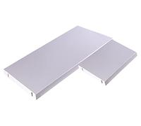 Composad | Coppia di Ripiani interni ad angolo per ARMADI, scaffali per armadi, (LxAxP) 96,4x1,8x94,7 cm, Colore Grigio, Made in Italy