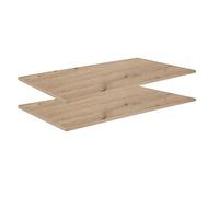 Composad | Coppia di Ripiani per Armadio 5 Ante Linea Sposami, Ripiani Aggiuntivi, (LxAxP): 91,3x3,6x55,4 cm, Rovere Mielato, Made In Italy