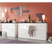 Composad | Ingresso Completo della Linea MUNDI, Set di 2 Mobili, Mobili Ingresso Moderni, Mobile Contenitore portascarpe, Scarpiera, Colore Marmo Zebra e Bianco Laccato, Made in Italy