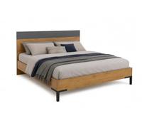 Composad | Letto King Size della Linea Linea Sposami, Letto Grande, Letto Moderno Largo, Struttura Letto, (LxAxP): 185,8x93,6x206,2 cm, Rovere Mielato e Grigio Titanio Laccato