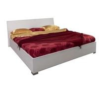 Composad | Letto matrimoniale della Lina Bianca Struttura per Rete 180x200 cm, Dimensioni (LxAxP): 192,2x92,1 x 216 cm, Colore Bianco Valiant, Design Moderno con Testiera - Made In Italy