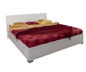 Composad | Letto matrimoniale della Lina Bianca Struttura per Rete 180x200 cm, Dimensioni (LxAxP): 192,2x92,1 x 216 cm, Colore Bianco Valiant, Design Moderno con Testiera - Made In Italy